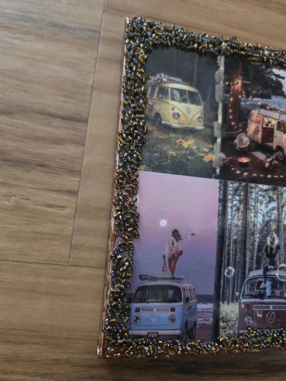 4/$15 Vintage Camper Van Photo Collage Wall Or Desk Accent 4x5
